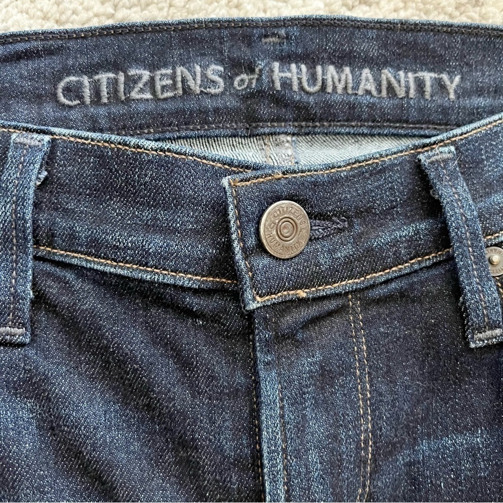 Citizens of Humanity Slim Fit Stretch Jeans-Dark Wash Blue-Women US Size 26 - Picture 3 of 15